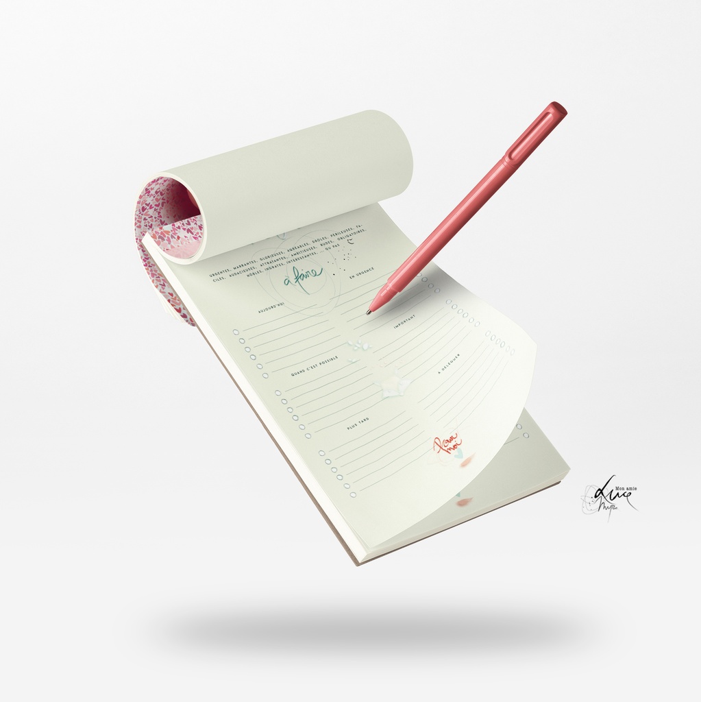 CAR 872 Bloc-note To do list Mon Amie Luce "N'aie pas peur "