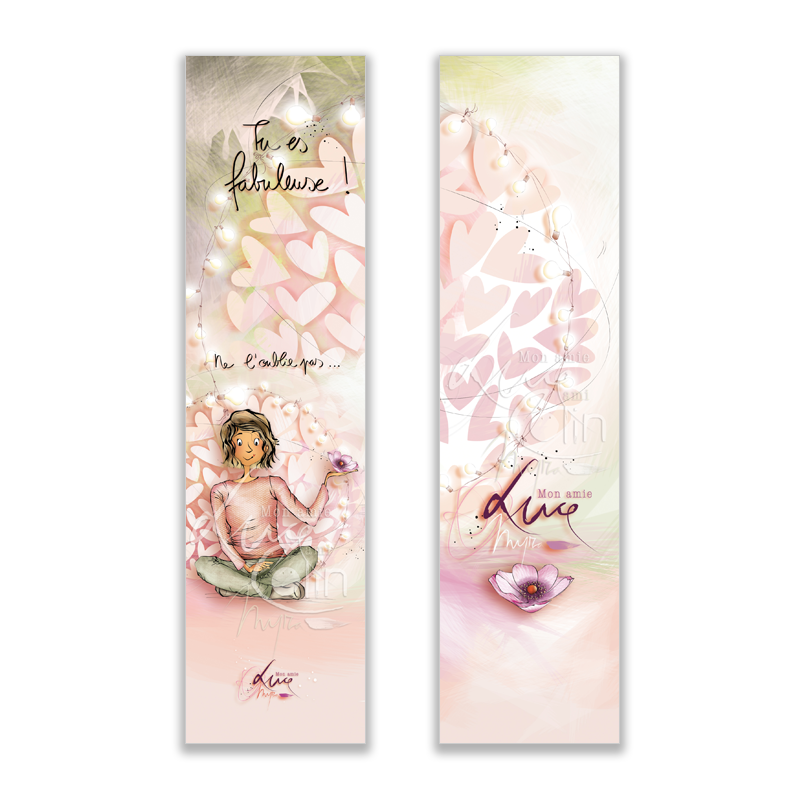 MP 009 - Marque page Mon Amie Luce "Tu es fabuleuse, ne l'oublie pas"