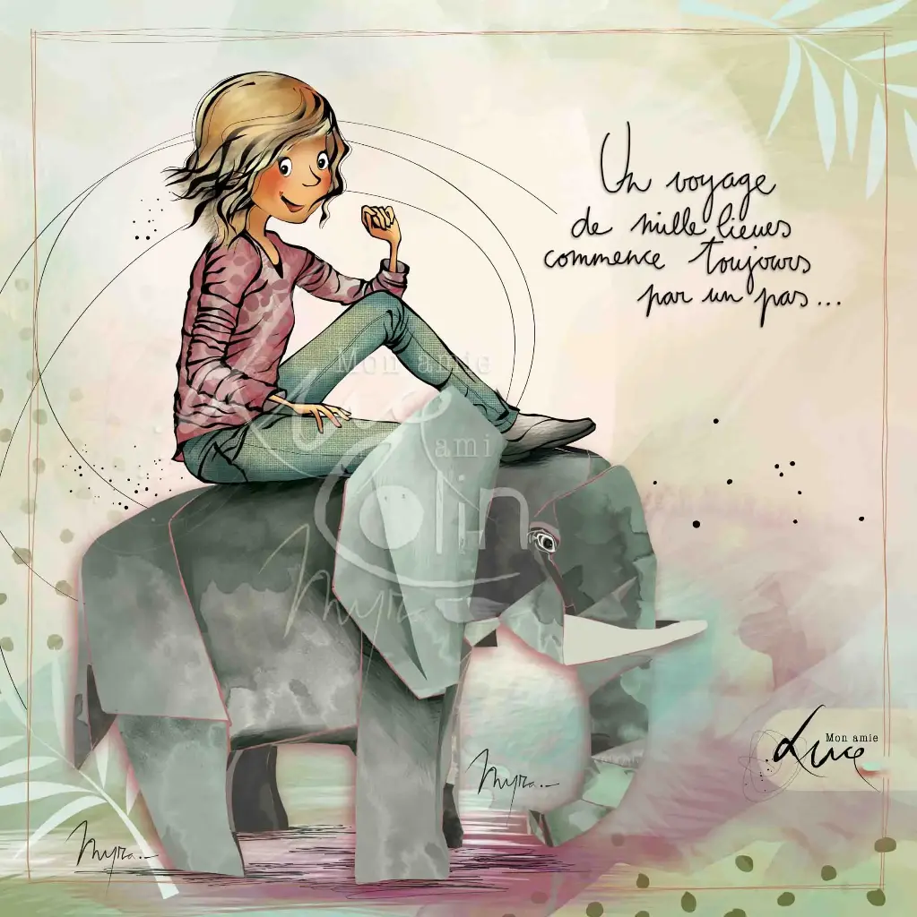 CS 1000 - Carte Mon Amie Luce "Un voyage de mille lieues"
