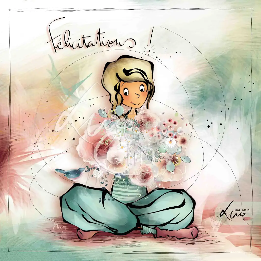 CS 1003 - Carte Mon Amie Luce "Félicitations"