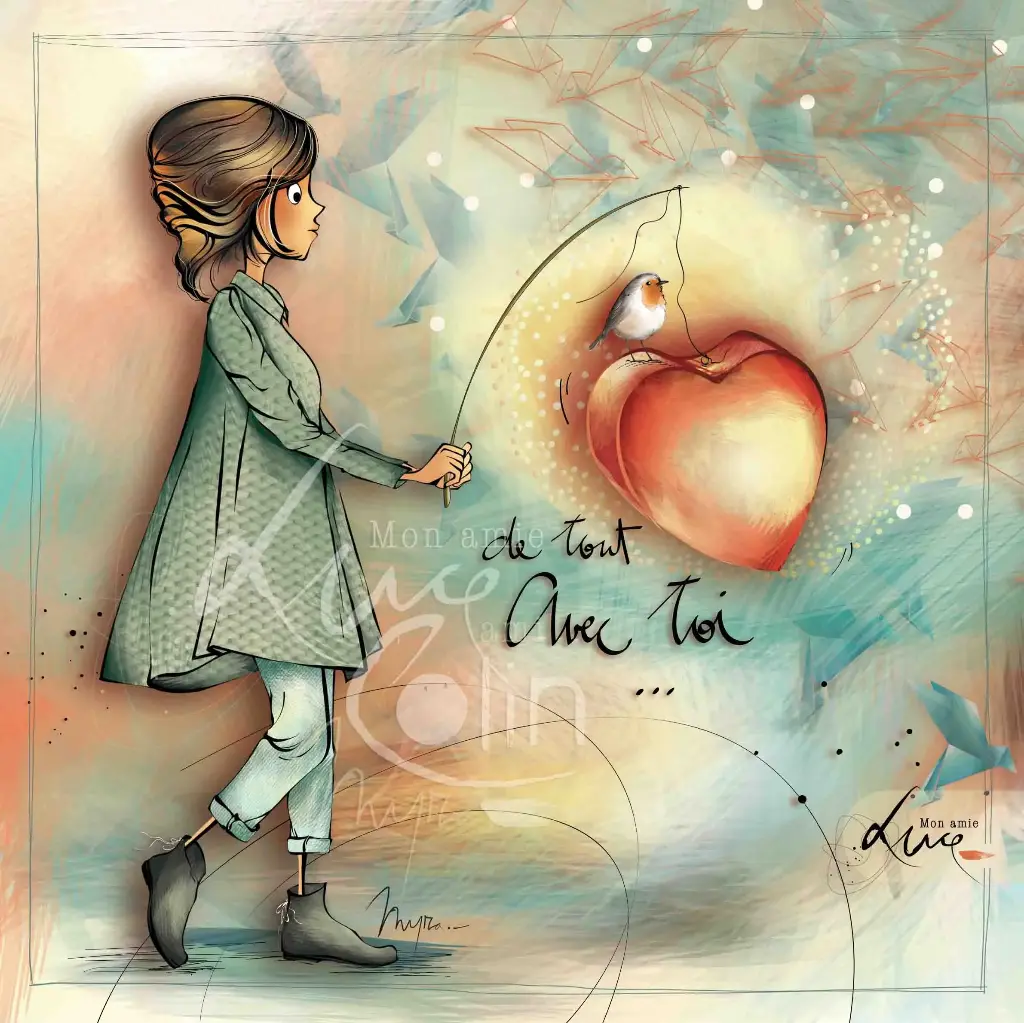 CS 1005 - Carte Mon Amie Luce "De tout cœur avec toi"