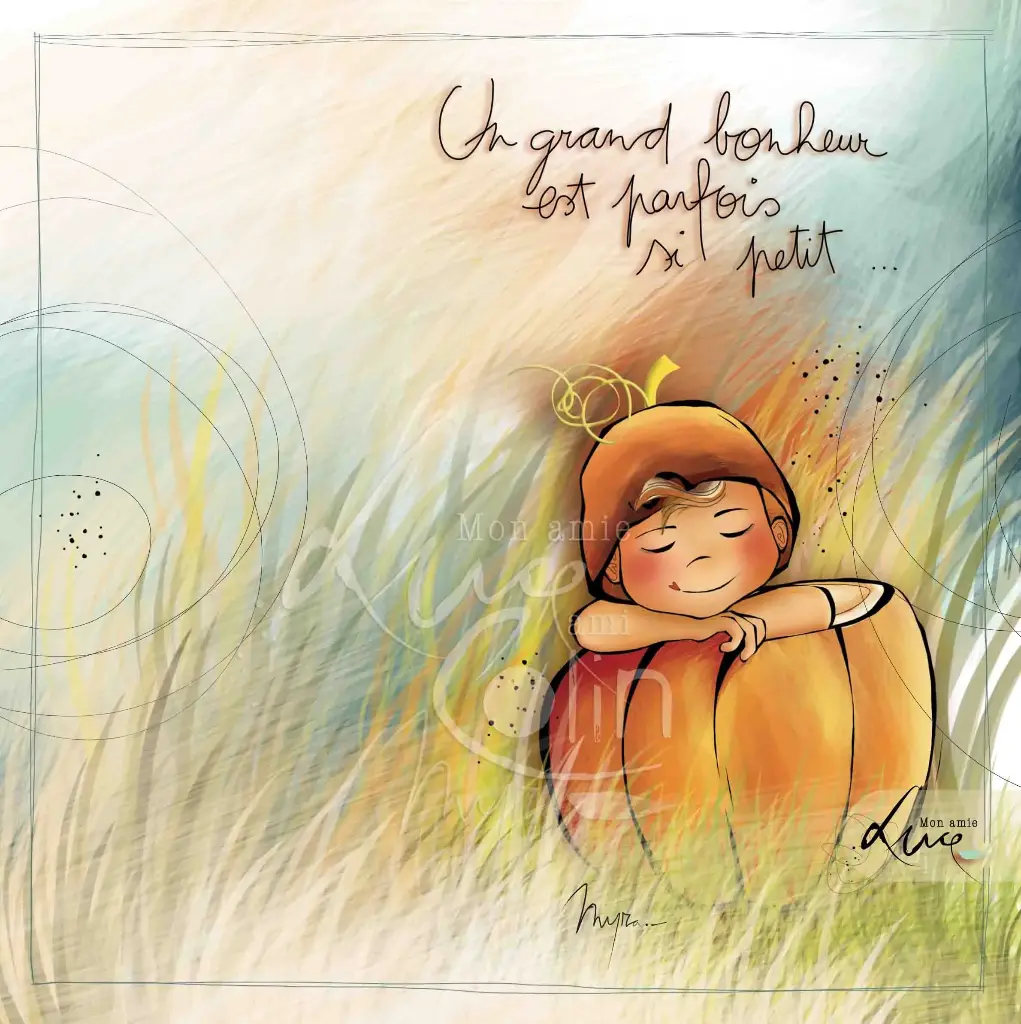  Un grand bonheur est parfois…  Mon Amie Luce