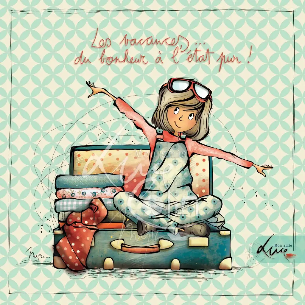 CS 1009 - Carte Mon Amie Luce "Les vacances du bonheur…"