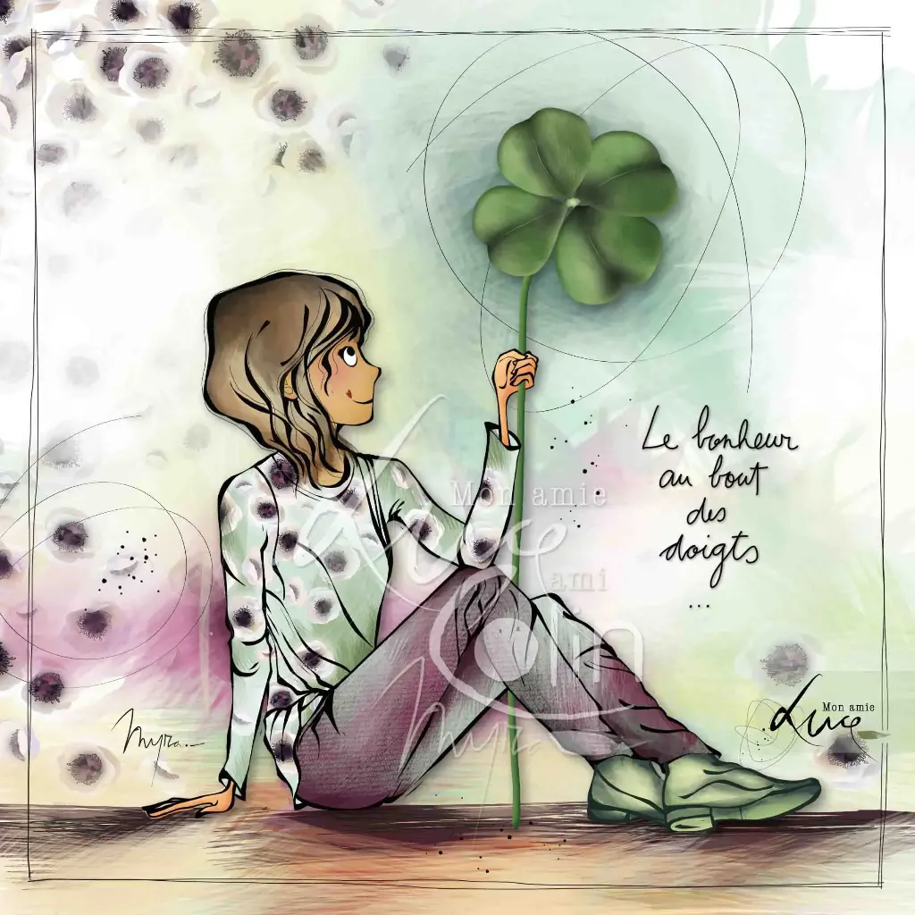 CS 1014 - Carte Mon Amie Luce "Le bonheur au bout des doigts"