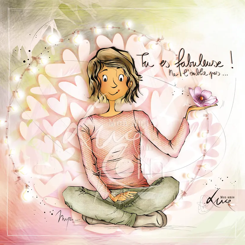 CS 1045 Carte Mon Amie Luce "Tu es fabuleuse, ne l'oublie pas"