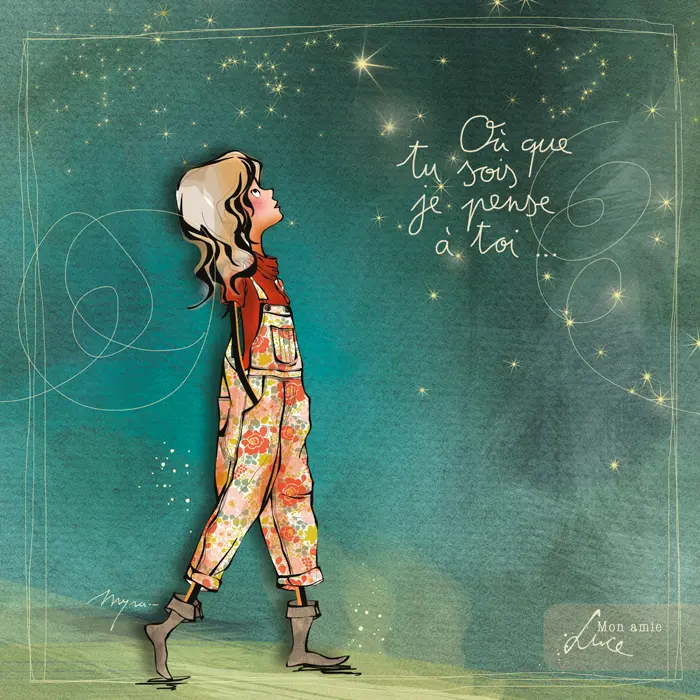 CS 758 - Carte Mon Amie Luce "Où que tu sois"