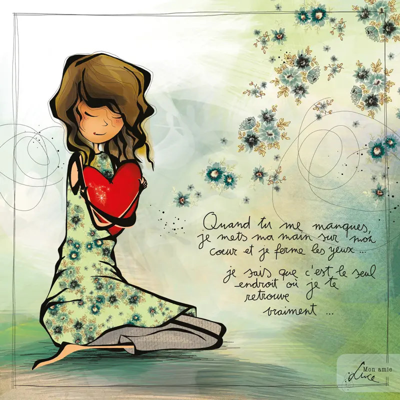 CS 759 - Carte Mon Amie Luce "Quand tu me manques"