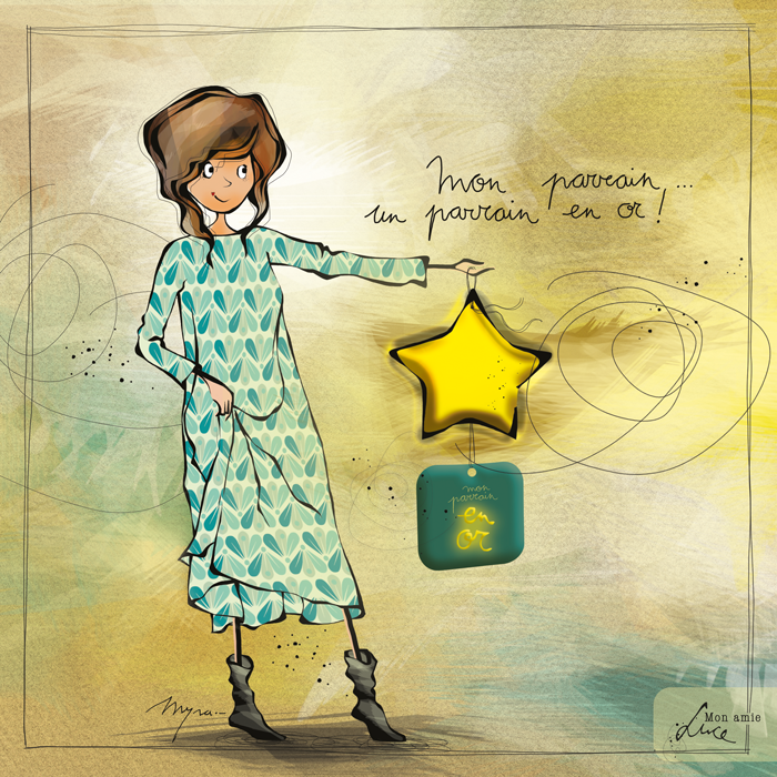 CS 765 - Carte Mon Amie Luce "Un parrain en or"