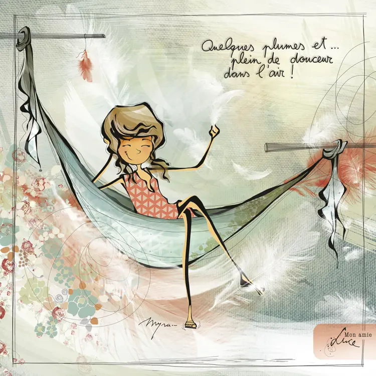 CS 788 - Carte Mon Amie Luce "Quelques plumes"