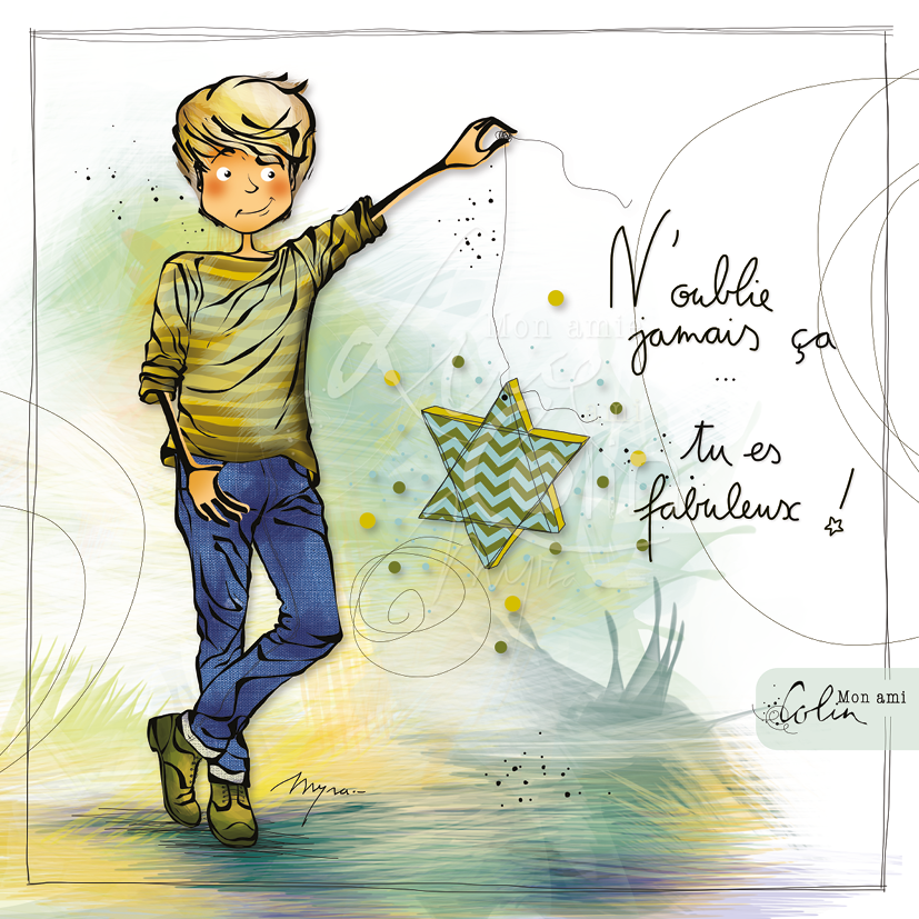 CS 892 - Carte Mon Ami Colin " Tu es fabuleux"