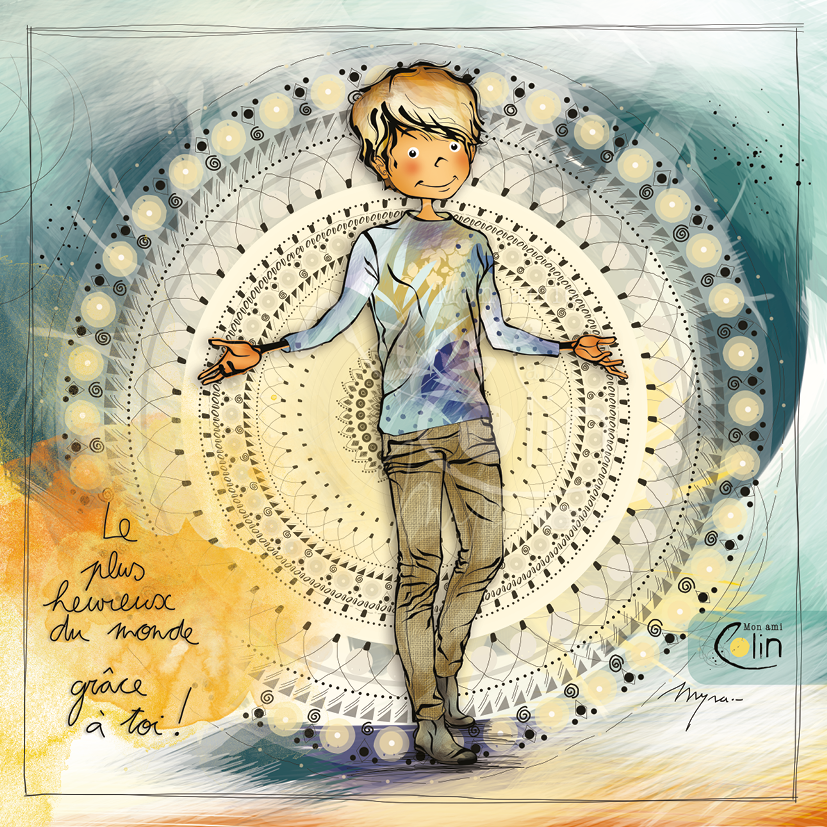 CS 894 - Carte Mon Ami Colin "Le plus heureux"