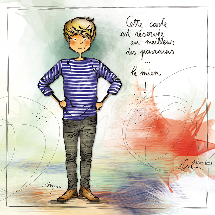 CS 900 - Carte Mon Ami Colin "Meilleur des parrains"