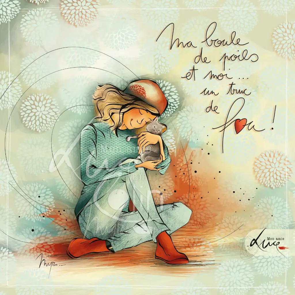 CS 984 - Carte Mon Amie Luce "Ma boule de poils"