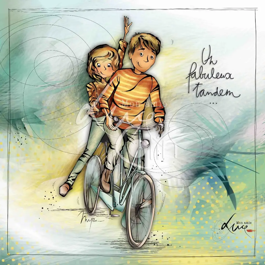 CS 994 - Carte Mon Amie Luce "Un fabuleux tandem"