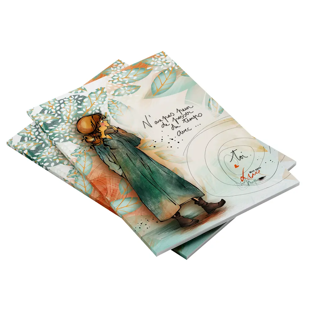 Carnet 10x15  Mon Amie Luce "N'aie pas peur de passer du temps avec toi"