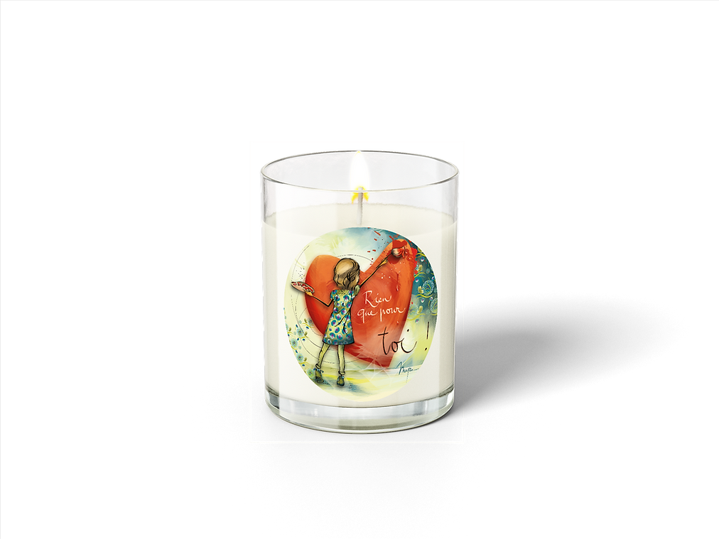 BOU 004 - Grande bougie 280g Mon Amie Luce "Rien que pour toi"