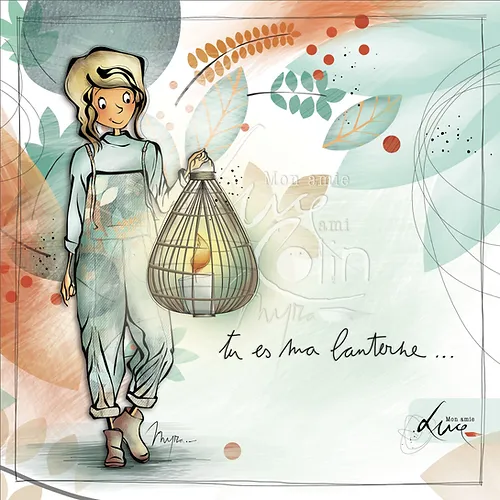 CS 941 - Carte Mon Amie Luce "Tu es ma lanterne"