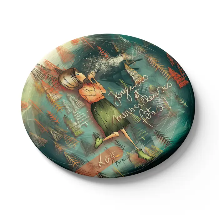 Mon Amie magnet "Joyeuses et merveilleuses fêtes"