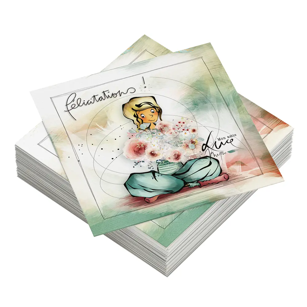 Assortiment de 12 mini-cartes Mon Amie Luce