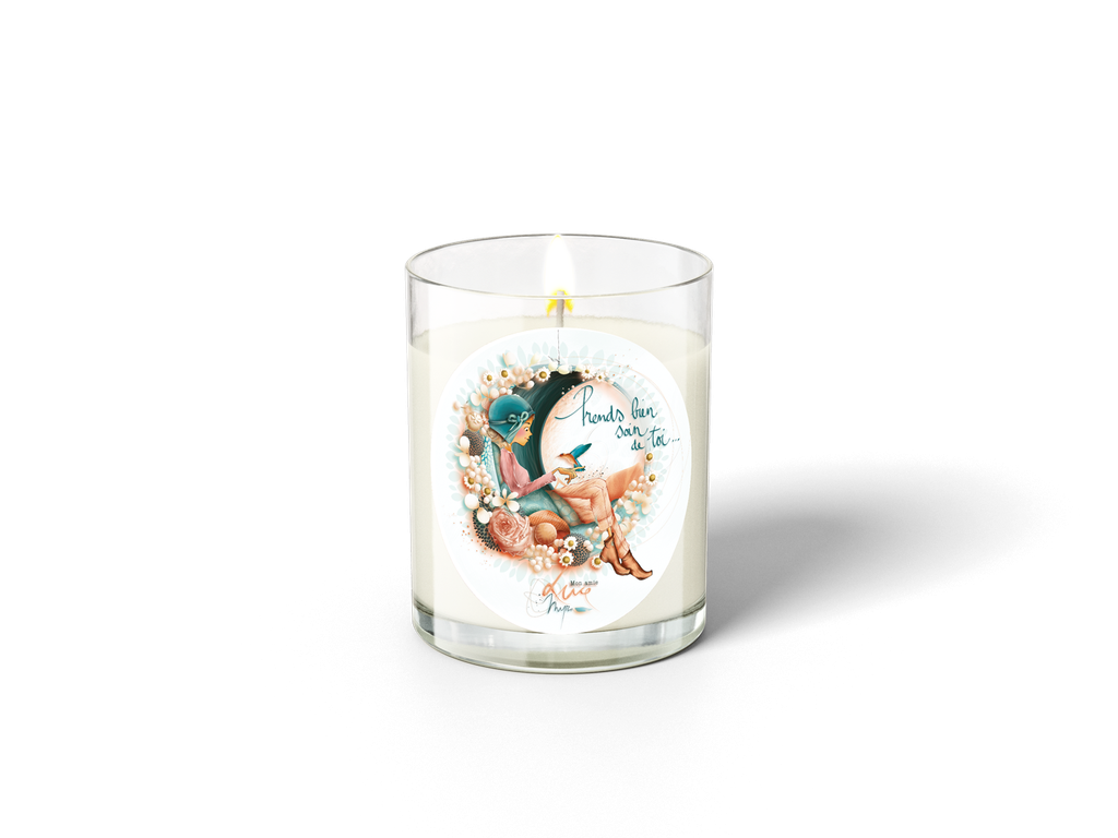 BOU 012 Bougie Mon Amie Luce "Prends bien soin de toi"