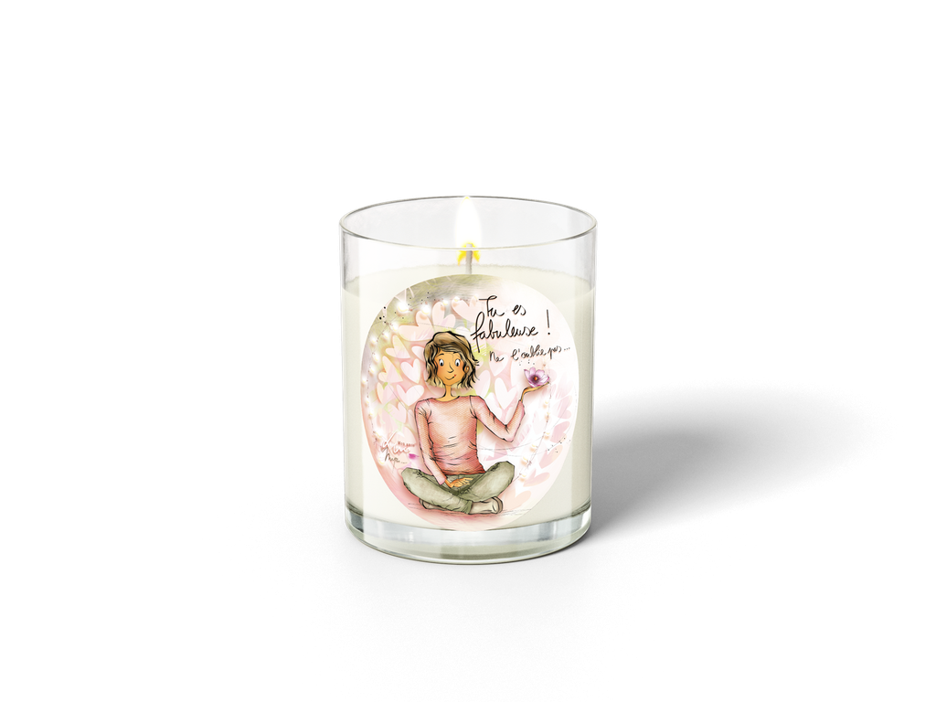 BOU 013 Bougie Mon Amie Luce "Tu es fabuleuse"