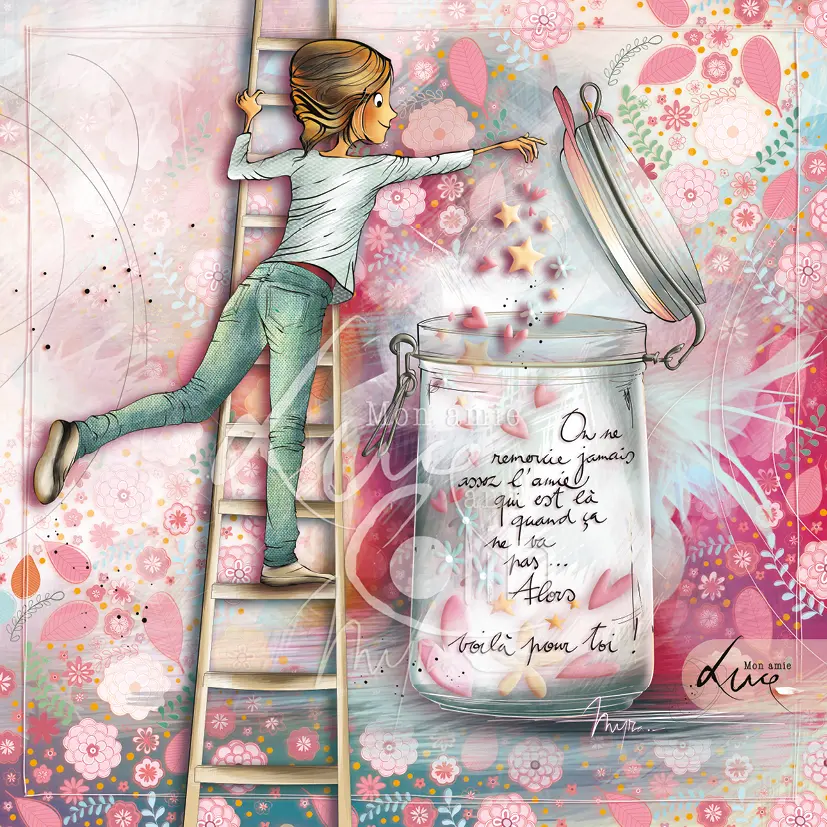 CS 1044 Carte Mon Amie Luce "On ne remercie jamais assez"