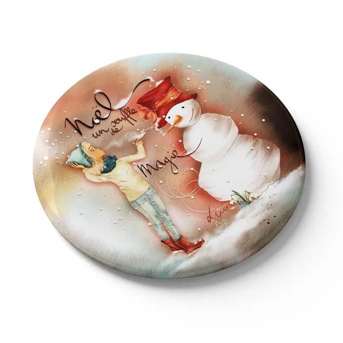 MGN 056 - Magnet "Noël un souffle de magie"- Mon amie Luce  