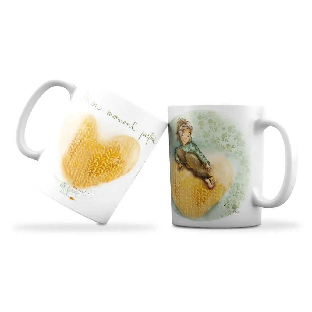 Mug 968 en céramique MAT - émail blanc 250 mlMon Amie Luce  "Mon moment préféré"
