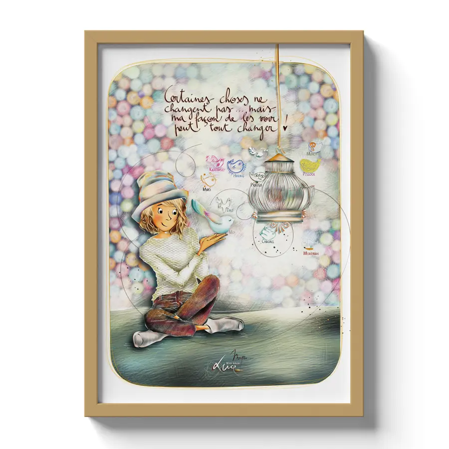 PO 007 - Poster Mon Amie Luce - Édition limitée 30 x 40 cm " Certaines choses ne changent pas ... "