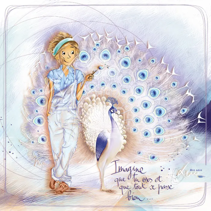 CS 1196 - Carte Mon Amie Luce "Imagine que tu oses et que tout se passe bien"