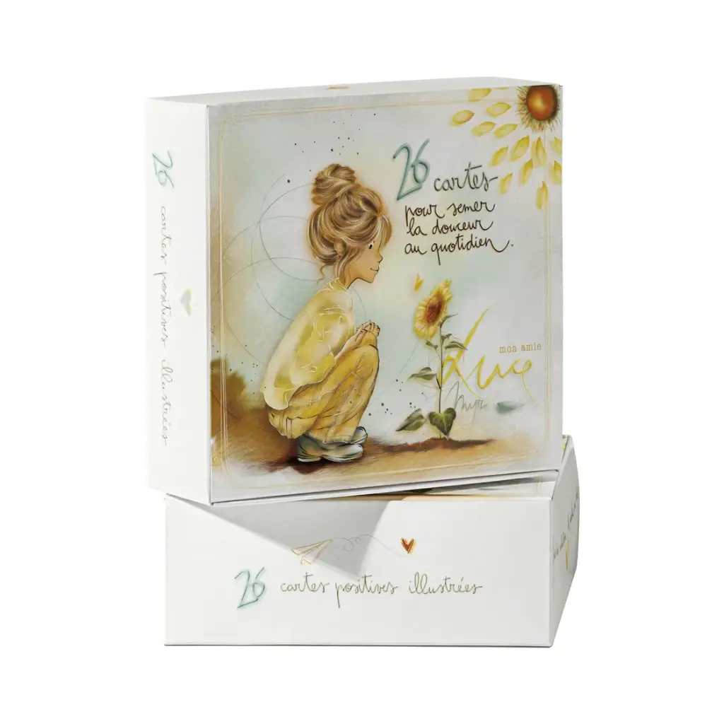 Coffret cartes à piocher tournesol