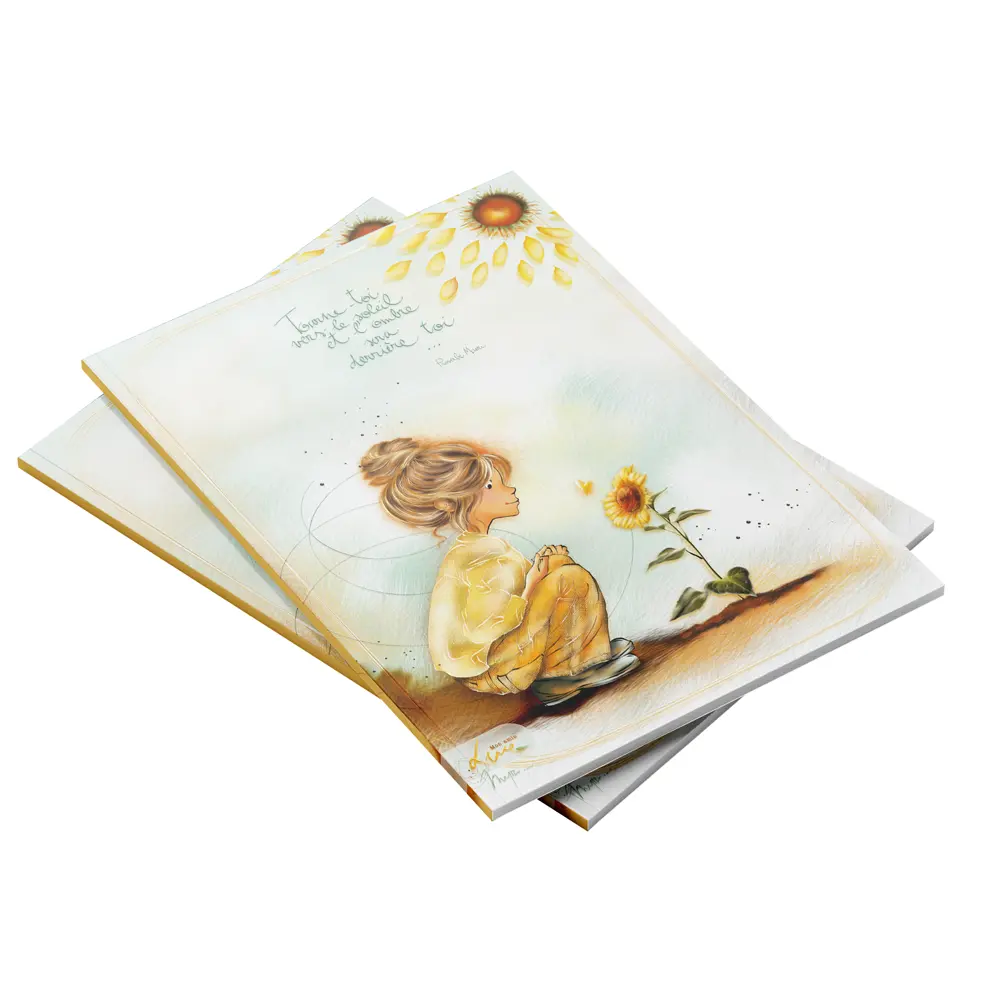 CAR 906 - Carnet A5  Mon Amie Luce "Tourne-toi vers le soleil"
