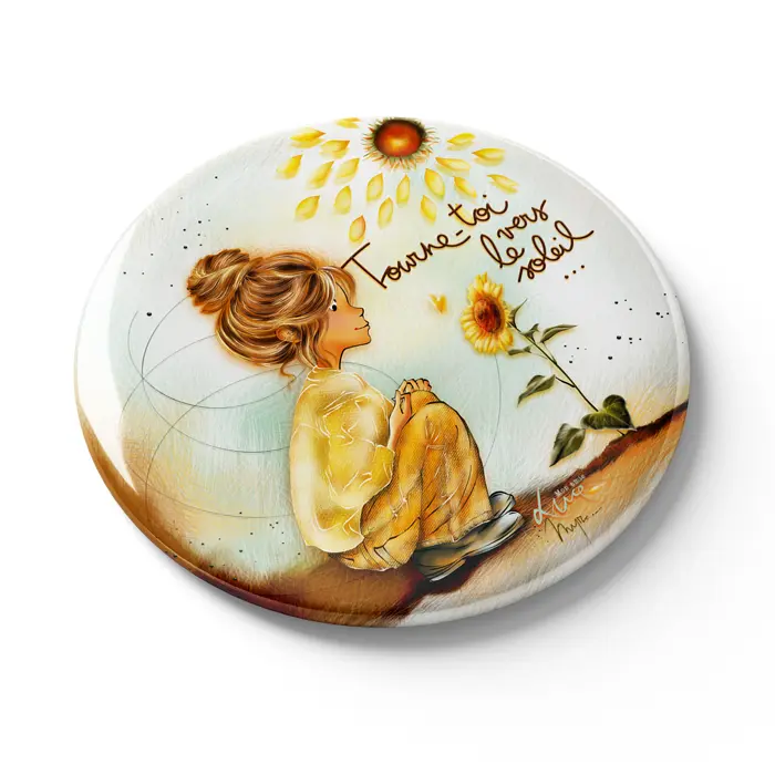MGN 060 - Magnet "Tourne-toi vers le soleil" - Mon Amie Luce 