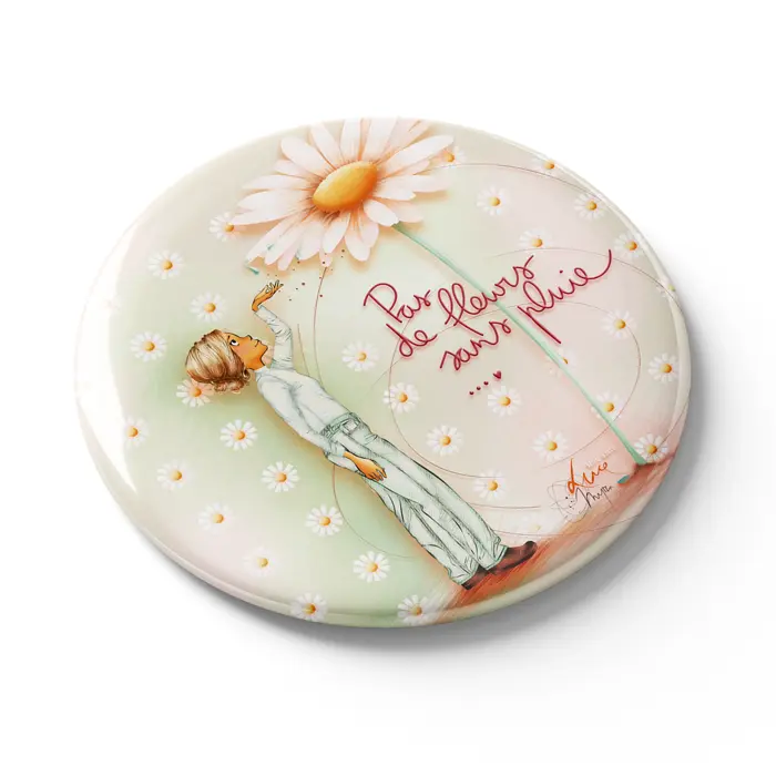 MGN 073 - Magnet "Pas de fleur sans pluie" - Mon Amie Luce