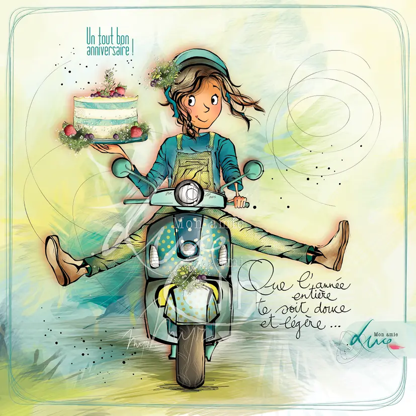 CS 1183 - Carte Mon Amie Luce "Que l'année entière te soit douce et légère"