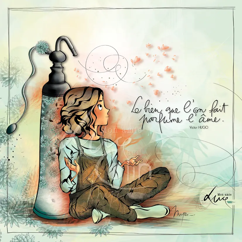 CS 1190 - Carte Mon Amie Luce "Le bien que l'on fait parfume l'âme"