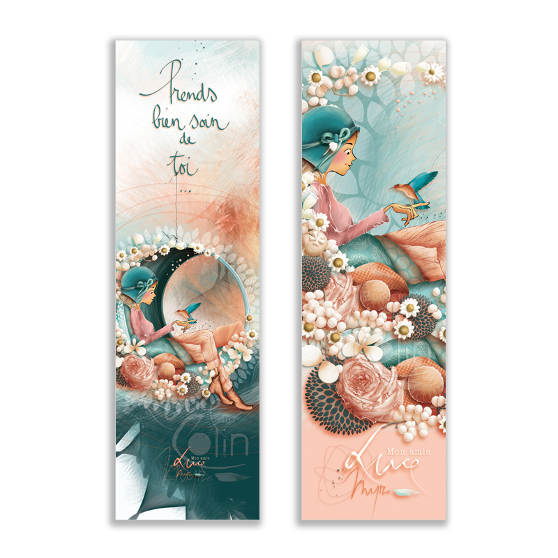 MP 018 - Marque page Mon Amie Luce "Prends bien soin de toi"