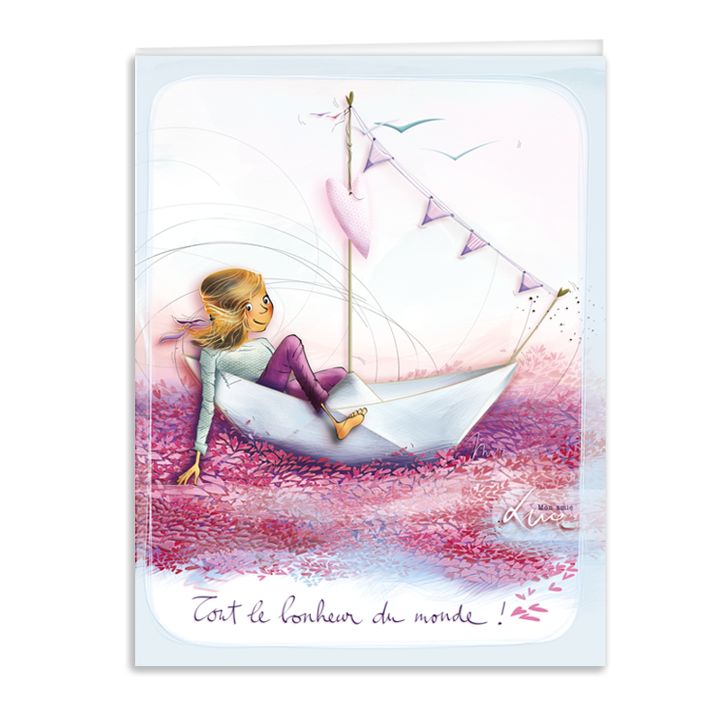 CAR 899 Carnet A5  Mon Amie Luce "tout le bonheur du monde"