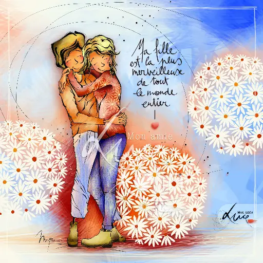 [CS 1012] CS 1012 - Carte Mon Amie Luce "Ma fille est la plus merveilleuse"