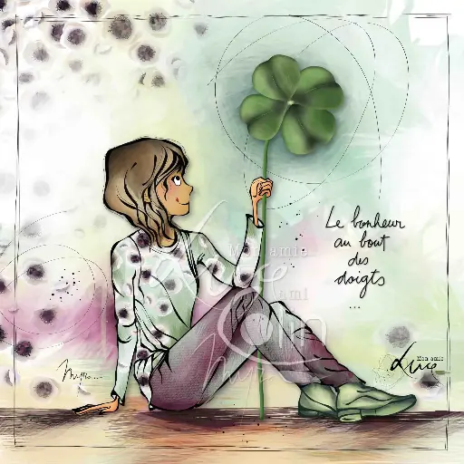 [CS 1014] CS 1014 - Carte Mon Amie Luce "Le bonheur au bout des doigts"