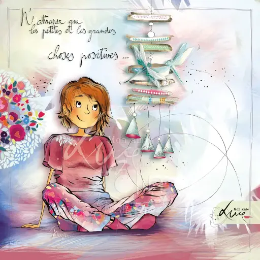 [CS 1040] CS 1040 Carte Mon Amie Luce "N'attrapper que les petites et grandes choses posit