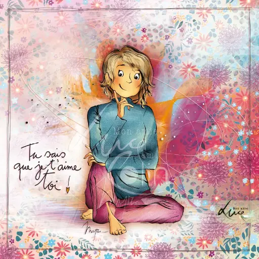 [CS 1043] CS 1043 Carte Mon Amie Luce "Tu sais que je t'aime toi"