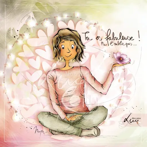 [CS 1045] CS 1045 Carte Mon Amie Luce "Tu es fabuleuse, ne l'oublie pas"