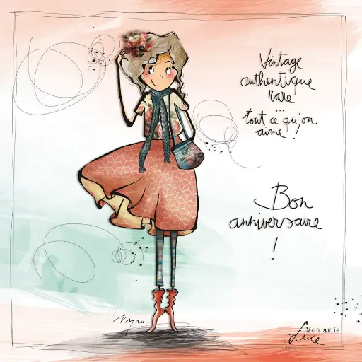 [CS 702] CS 702 - Carte Mon Amie Luce "Vintage, authentique, rare"