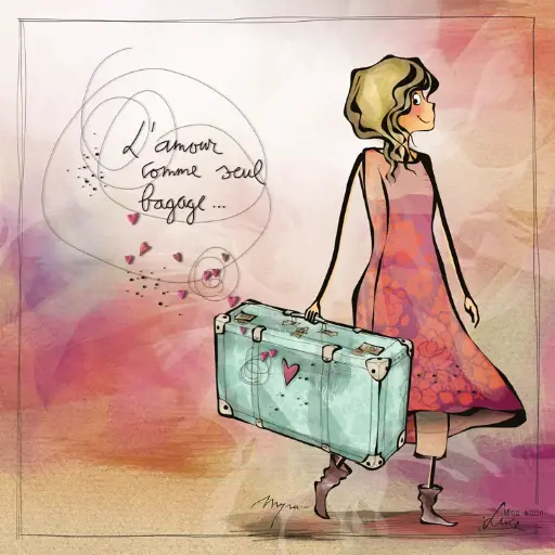 [CS 726] CS 726 - Carte Mon Amie Luce "L'amour comme seul bagage"