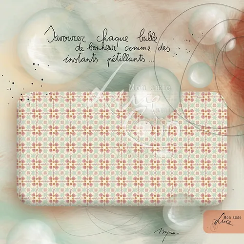 [CS 783] CS 783 - Carte de voeux Mon Amie Luce "Bulles de bonheur"