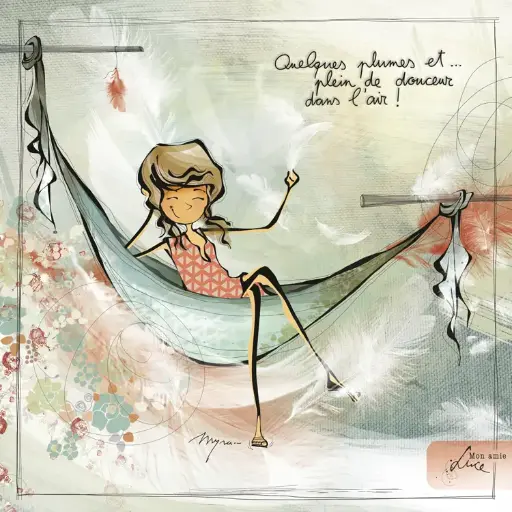 [CS 788] CS 788 - Carte  Mon Amie Luce "Quelques plumes"