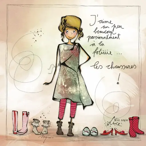 [CS 880] CS 880 - Carte Mon Amie Luce "J'aime un peu, beaucoup les chaussures"