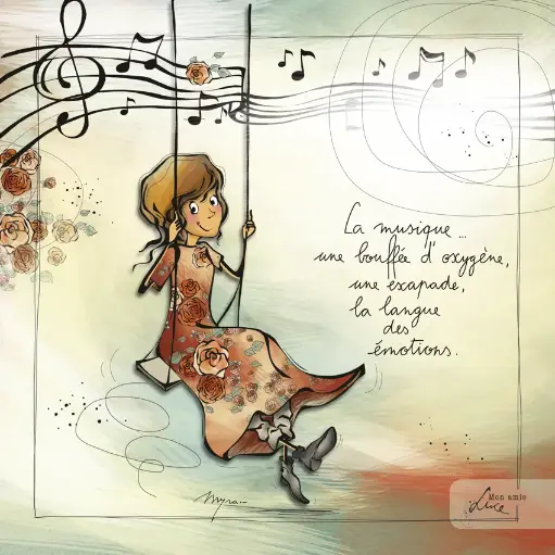 [CS 884] CS 884 - Carte Mon Amie Luce "La musique"