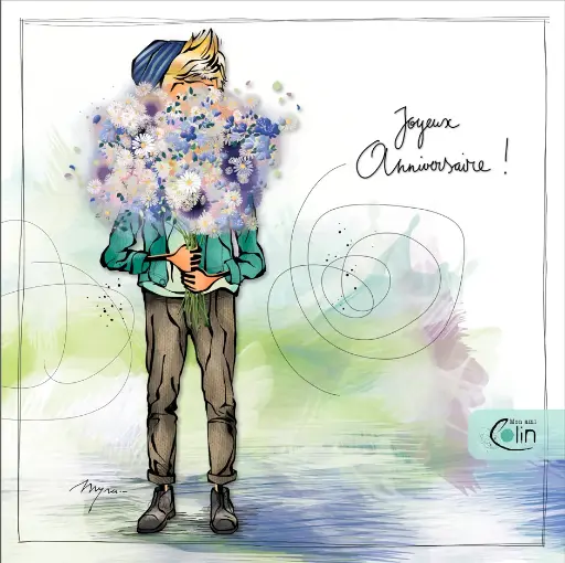 [CS 887] CS 887 - Carte Mon Ami Colin "Joyeux anniversaire"